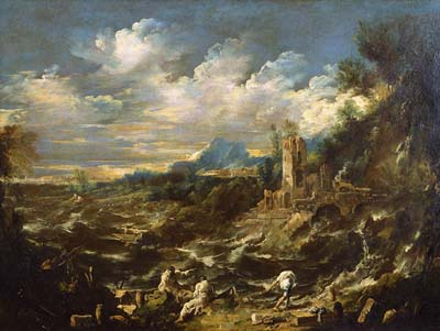 Landscape with Stormy Sea
