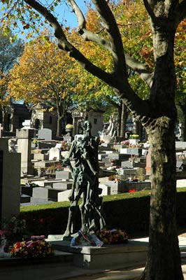 Pere Lachaise cemetery sculpture, Paris
