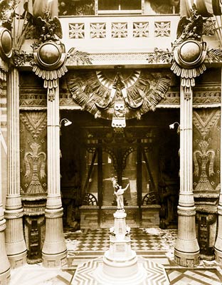 Interior view of the Pavilion of Mexico, Paris Exposition, 1889