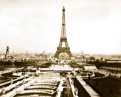Eiffel Tower as seen from the Trocadero Palace, Paris Exposition