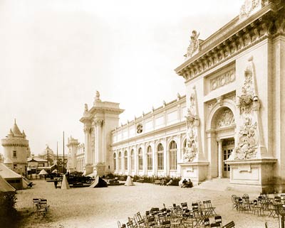 Ministry of War exhibition building, Paris Exposition, 1889