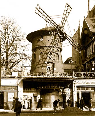 The "Moulin Rouge" the "warmest" place in Paris, 1900
