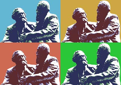 Marx and Engels in conversation Pop Art