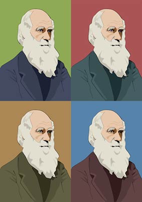 Charles Darwin Evolution Pop Art