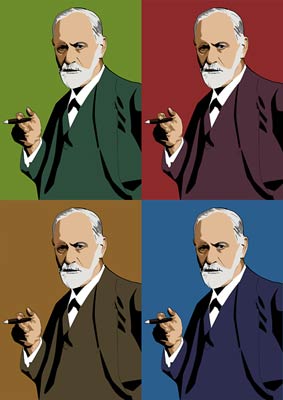 Psychologist Sigmund Freud Pop Art