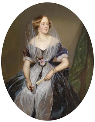 Ferdinand Georg Waldmuller Portrait einer adeligen Dame 1846