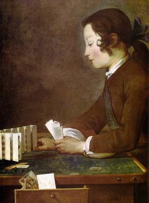 Boy Playing with Cards