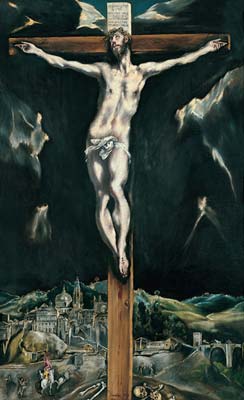 Christ crucified with Toledo in the Background