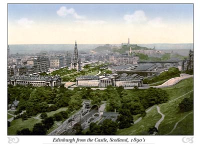 Edinburgh from the Castle, Scotland