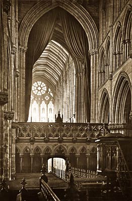 Glasgow Cathedral. Choir, looking West (Interior)