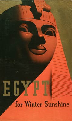 Egypt Great Sphinx Travel Poster 1930's