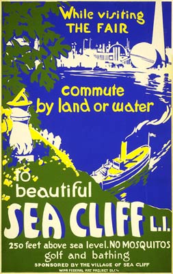 Beautiful Sea Cliff, Long Island WPA poster 1939