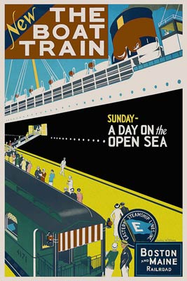 Boston and Maine Railway Vintage Travel Poster