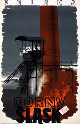 Gorny Slask, Upper Silesia, Poland vintage travel poster