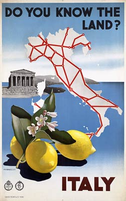 Italian vintage travel poster
