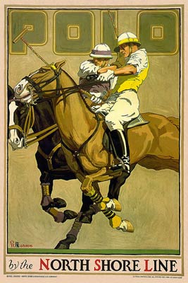 Polo by the North Shore Line vintage travel poster