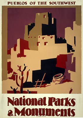 Pueblos of the Southwest poster 1935