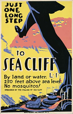 Sea Cliff Long Island vintage poster