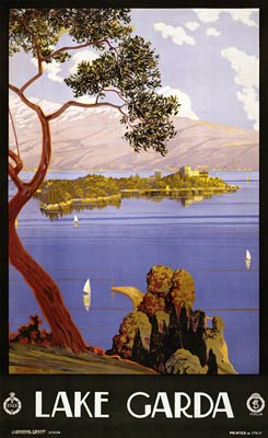Lake Garda Italy tourist poster