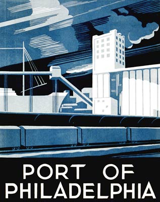 Port of Philadelphia 1937 poster