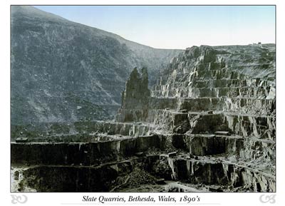 Slate quarries, Bethesda, Wales