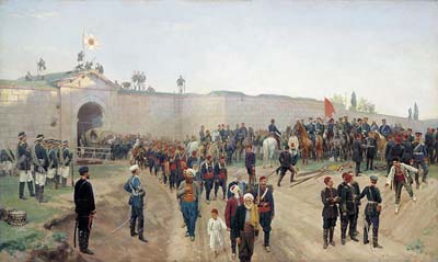 Surrender of the Nikopol Fortress on the 4th June of the 1877