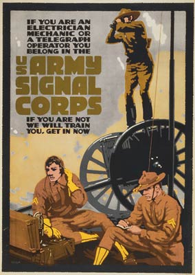 WWI U.S. Army Signal Corps World War One Poster
