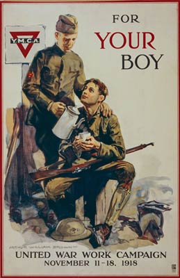 For your boy United War Work Campaign WWI Poster