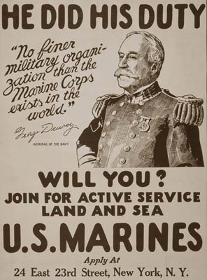 He did his duty (George Dewey) will you? U.S. Marines WWI Poster