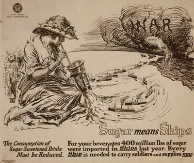 Sugar means ships - sugar sweetened drinks must be reduced WWI P