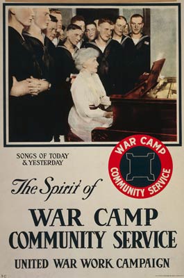 Spirit of war camp community service World War I Poster