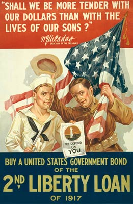 We depend on you - Soldier and sailor - WWI Poster