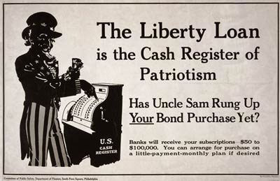 Cash register of patriotism - Uncle Sam - WWI Poster