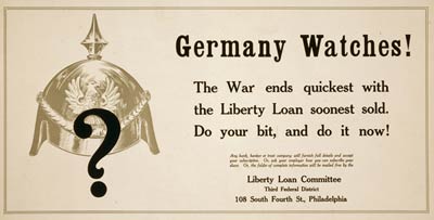 Germany watchesn World War I Poster