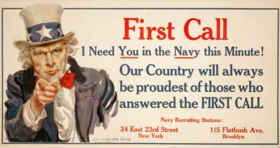 Uncle Sam War Recruitment Poster - World War I