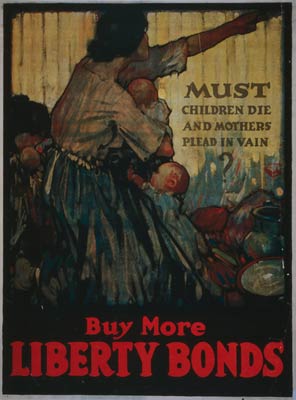 Must children die and mothers plead - WWI Poster
