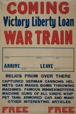 Coming, Victory Liberty Loan war train WWI Poster