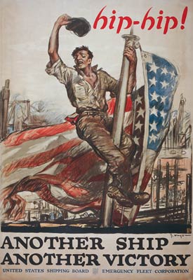 Hip-hip! Another ship - another victory - World War I Poster