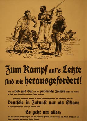 German slaves in French English labor camps WWI Poster