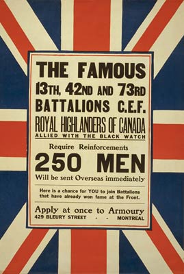 CEF Royal Highlanders of Canada Union Jack Poster