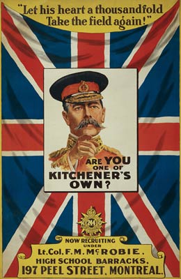 Lord Kitchener Union Jack Canadian War Poster