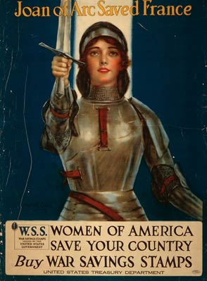 Joan of Arc saved France World War I Poster