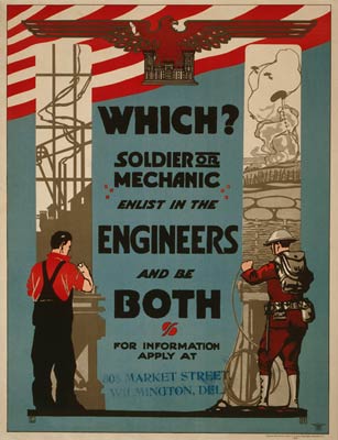 Soldier or mechanic ENLIST American WWI Poster