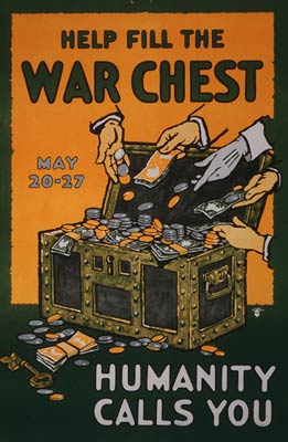 Help fill the war chest World War Poster