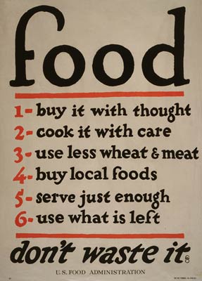 Don't waste food American World War I Poster