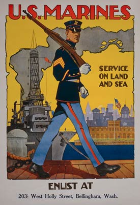 U.S. Marine Corpsn World War Poster