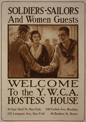 Welcome to YWCA. hostess house War Poster