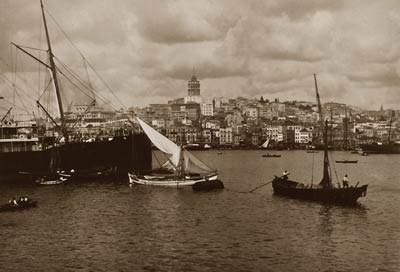 Galata from the sea Constantinople by Abdullah Freres