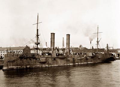 U.S.S. Chicago Cruiser, Warhip at Brooklyn Navy Yard