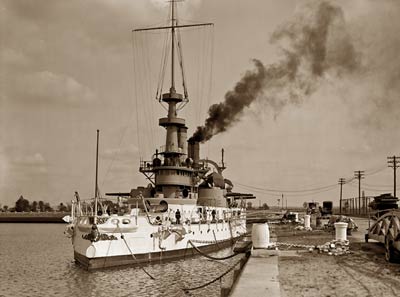 U.S.S. Indiana American Battleship, League Island Navy Yard